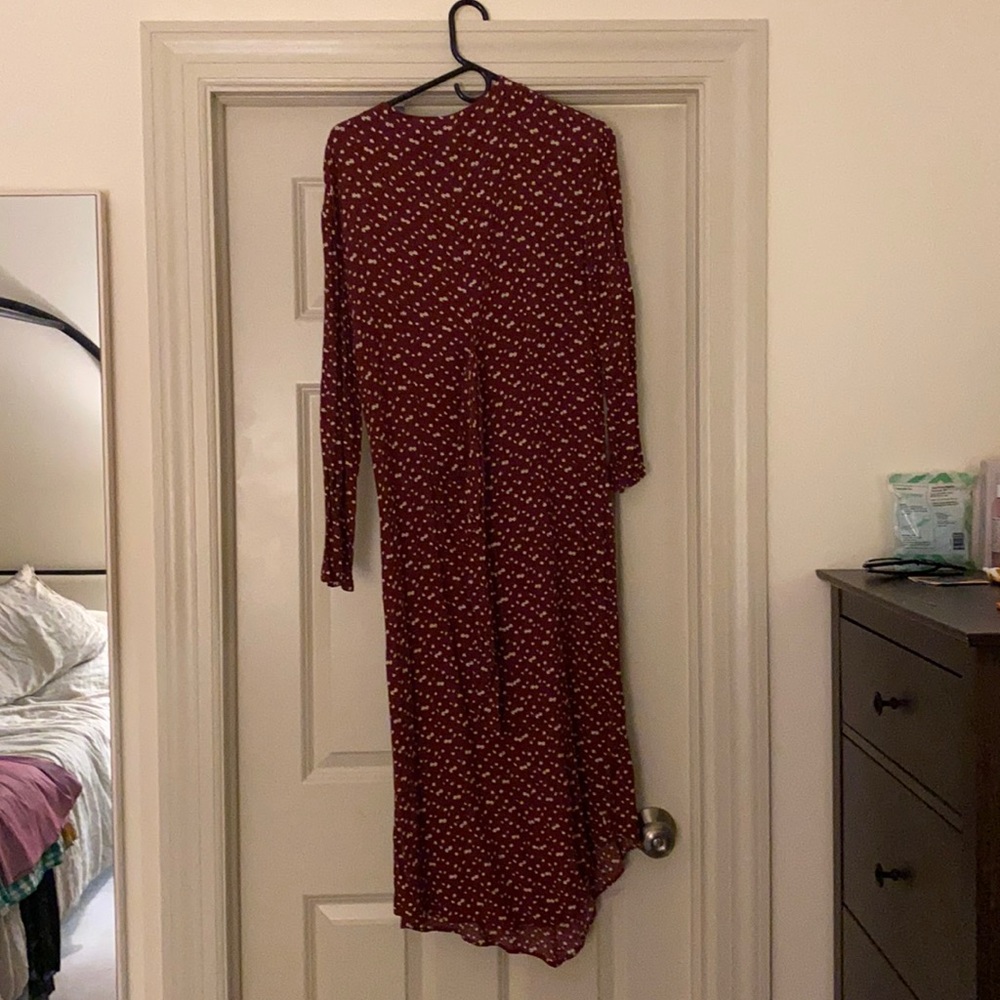 Zara midi maroon fall Christian girl vibes